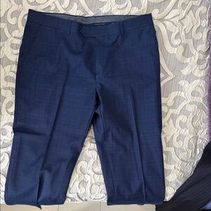 Tommy Hilfiger Dark Blue Checkered Dress Pants